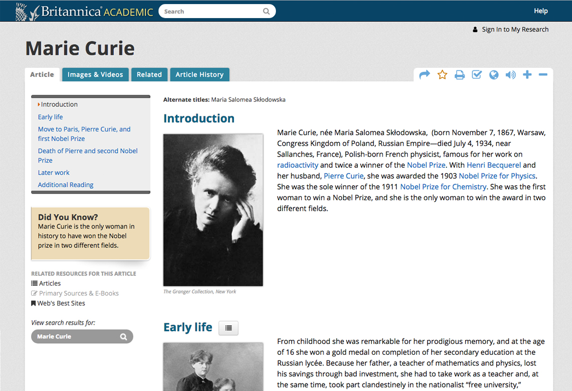 Britannica® Academic Britannica Digital Learning